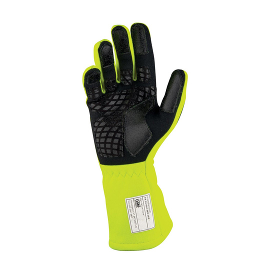 OMP PRO Mech S Racing Gloves Yellow (FIA)