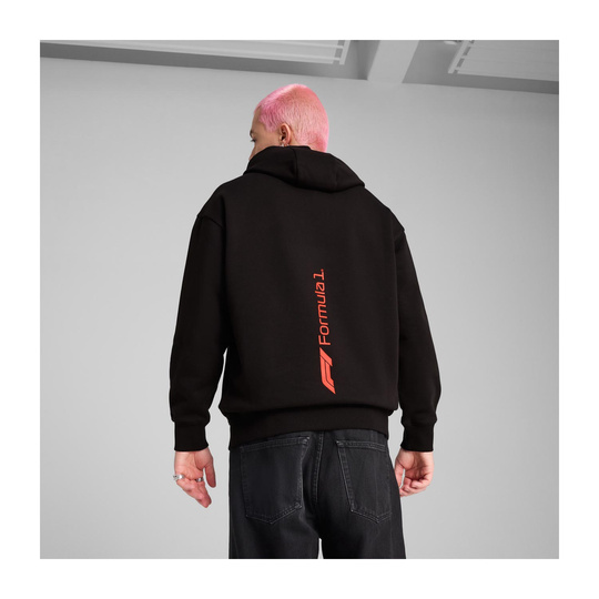 2025 Formula 1 Men's Essential Relaxed Logo Black Hoodie