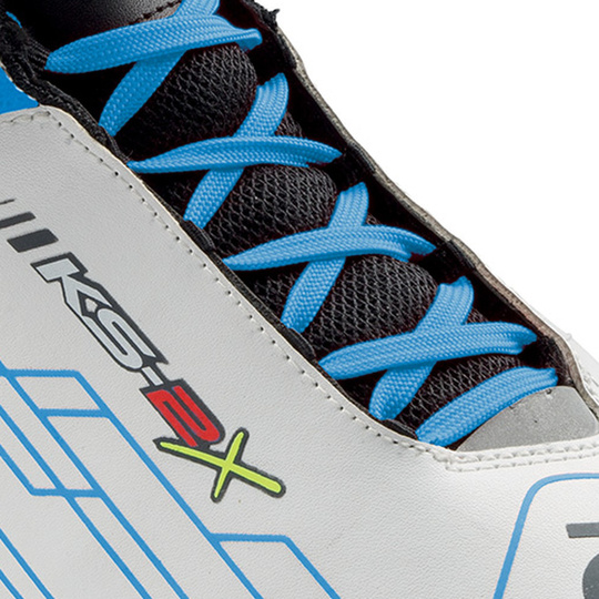 OMP KS-2X Kids Racing Shoes White/Blue (FIA)