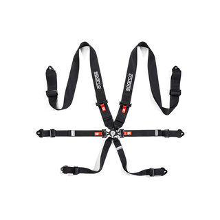 Sparco COMPETITION H-3 STEEL Safety Belts Black (FIA)