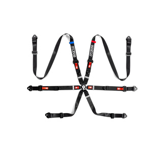 Sparco ALU 2" PRO H-9 Evolution 6 - points safety belts black (FIA)