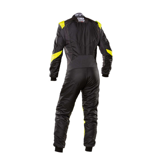 OMP ONE EVO X Racing Suit Black/Yellow (FIA homologation)