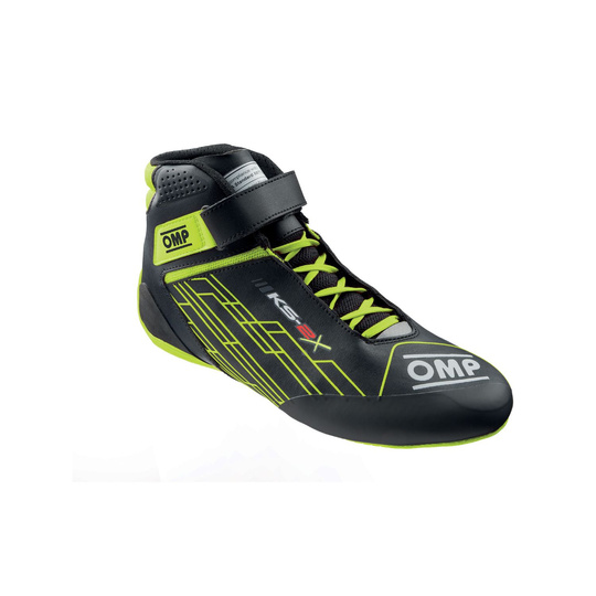 OMP KS-2X Kids' Karting Shoes (FIA) Black-Yellow