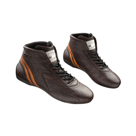 OMP Carrera MY21 Racing Shoes Dark Brown (FIA)