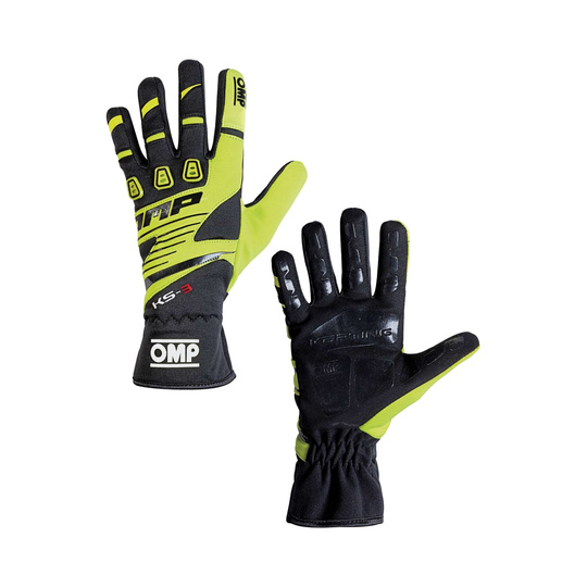 OMP KS-3 MY18 Racing Gloves Black/Yellow