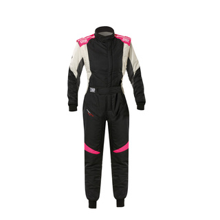 OMP First Evo Elle MY25 Race Suit Black/Pink (FIA)