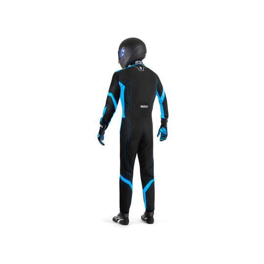 Sparco THUNDER Kids Karting Suit Black/Blue (FIA)