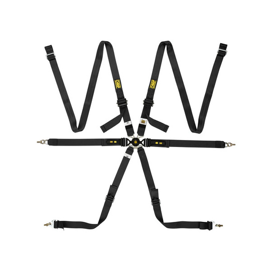 OMP One Versa 6-Point Harness Black (FIA)