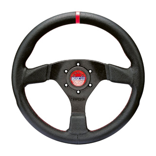Sparco R383 CHAMPION Leather Steering Wheel Black