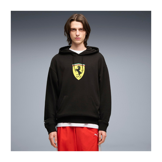 2026 Scuderia Ferrari F1 Mens Large Logo Hooded Sweatshirt black
