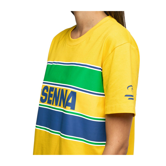 2025 Ayrton Senna F1 Mens Hashtag T-Shirt yellow
