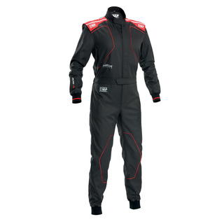 OMP KS-4 Kids' Karting Suit Black-Red