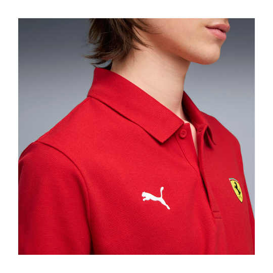 2026 Scuderia Ferrari F1 Mens Logo Polo Shirt red