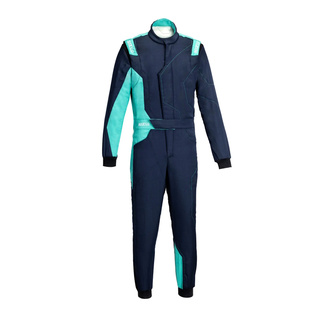 Sparco Sprint Advanced Asymetrical Race Suit Navy Blue/Green (FIA)