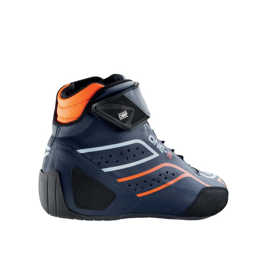 OMP One-S MY26 Racing Shoes Navy Blue/Orange (FIA)