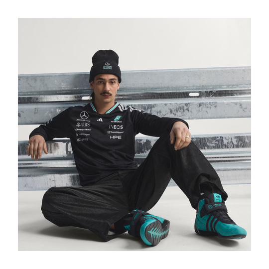 2026 Mercedes AMG F1 Mens Team Authentic Longsleeve T-shirt black