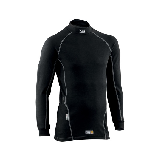 OMP First MY22 Roll-Neck Underwear Top Black (FIA)
