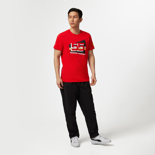 Ferrari F1 Mens Sainz Driver T-shirt Red