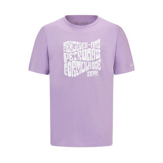 Mercedes AMG F1 Mens Retro Lilac T-shirt
