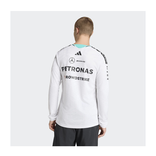 2026 Mercedes AMG F1 Authentic Team Long Sleeve T-shirt White