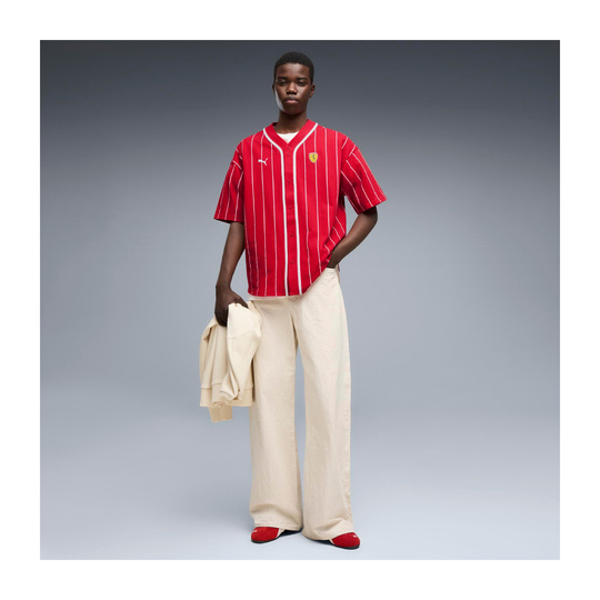 2026 Scuderia Ferrari F1 Mens Retro Baseball Shirt red