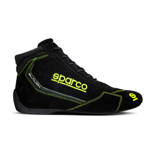 Sparco Slalom MY22 Racing Shoes Black/Yellow (FIA)