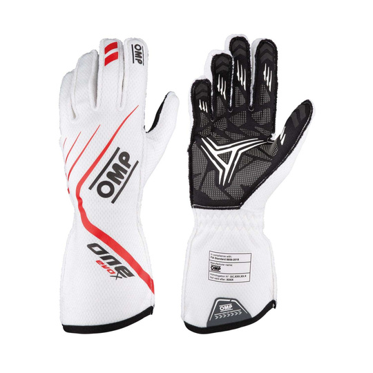 OMP ONE EVO X Racing Gloves White (FIA)