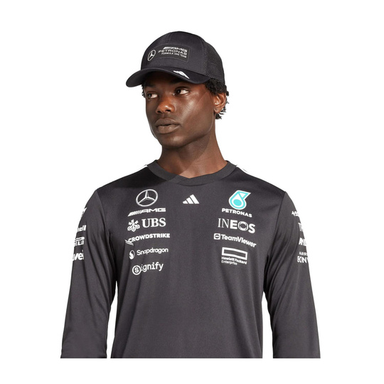 2025 Mercedes AMG F1 Mens Team Longsleeve T-shirt black