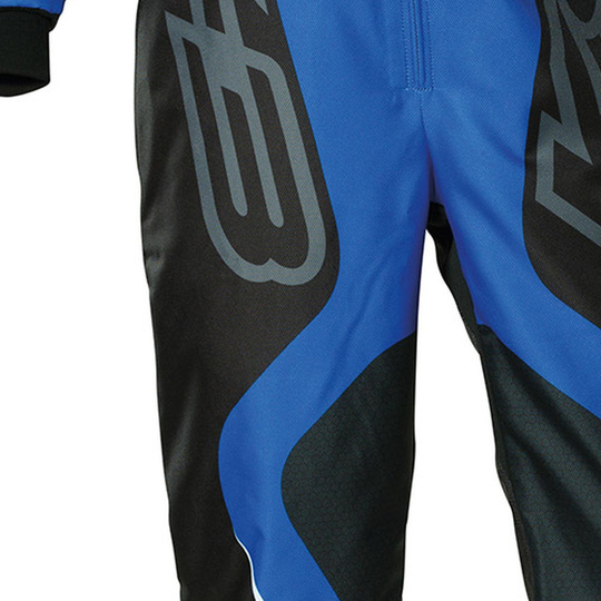OMP KS-3X Art Kids Karting Suit Black/Blue (FIA)
