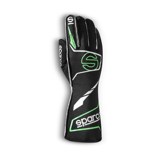 Sparco Futura Racing Gloves Black/Green (FIA)