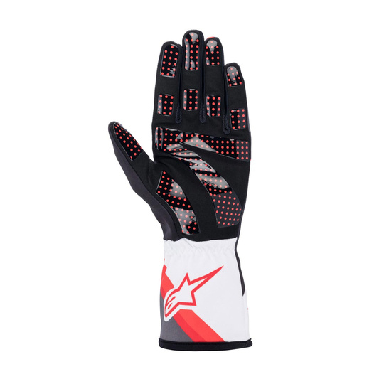 Alpinestars TECH-1 K Race V2 Graph Racing Gloves White/Red