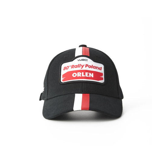 2024 Rally Poland WRC Mens Stripe Baseball Cap black