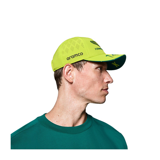 2025 Aston Martin F1 Mens Alonso Team Baseball Cap lime