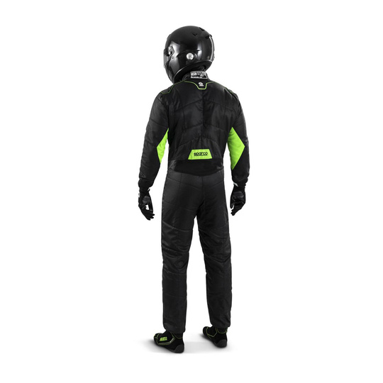 Sparco Sprint MY22 Race Suit Black/Green (FIA)