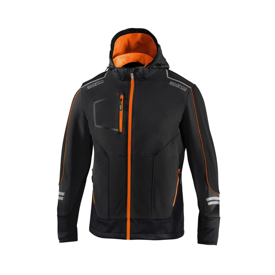 Sparco Tech Softshell Jacket Black/Orange