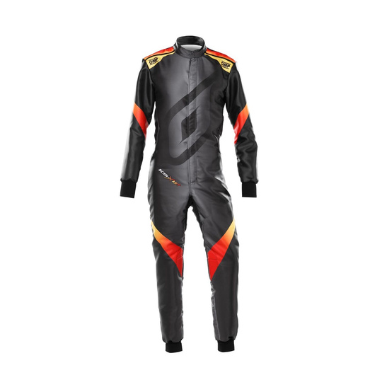 OMP KS-X Art Kids Karting Suit Black/Red (FIA)