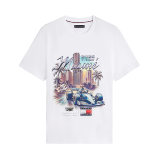 2026 Cadillac F1 Miami Graphic T-shirt White