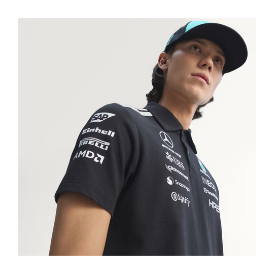 2026 Mercedes AMG F1 Mens Team Polo shirt black