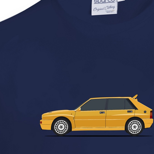 Sparco Lancia HF Delta Integrale T-shirt Navy Blue/Yellow