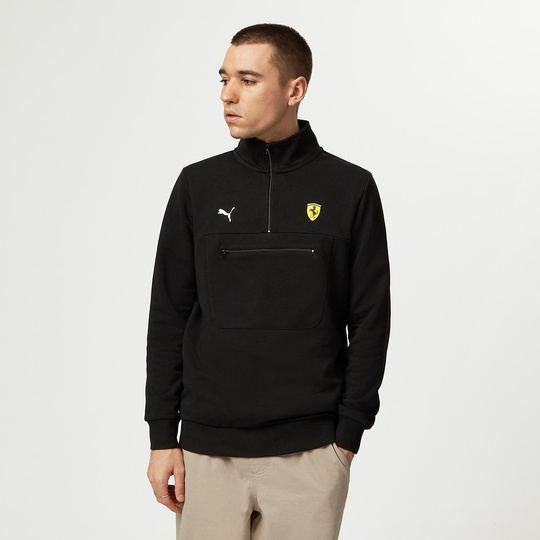 2024 Ferrari F1 Men's 1/4 Zip Black Sweatshirt