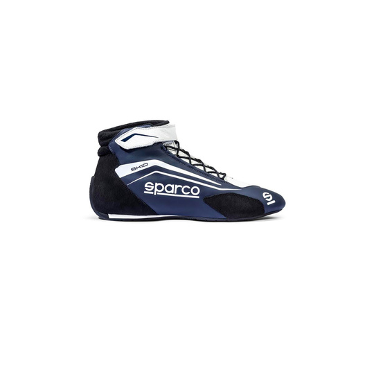 Sparco Skid MY25 Racing Shoes Navy Blue/White (FIA)