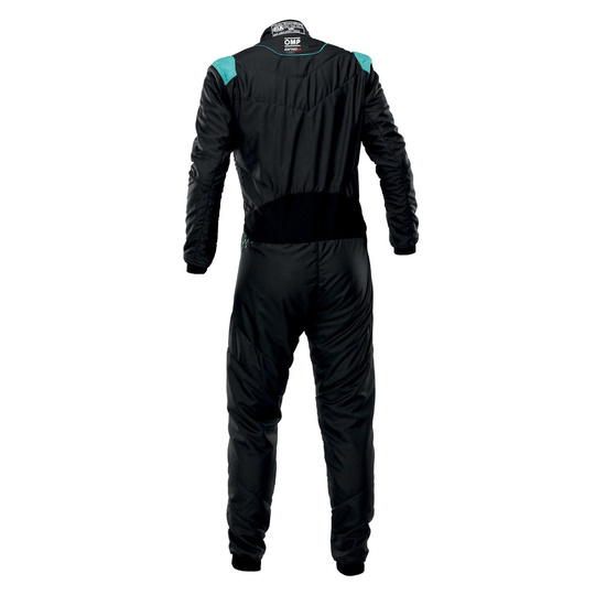 OMP ONE-S AIR Race Suit Black/Green (FIA)
