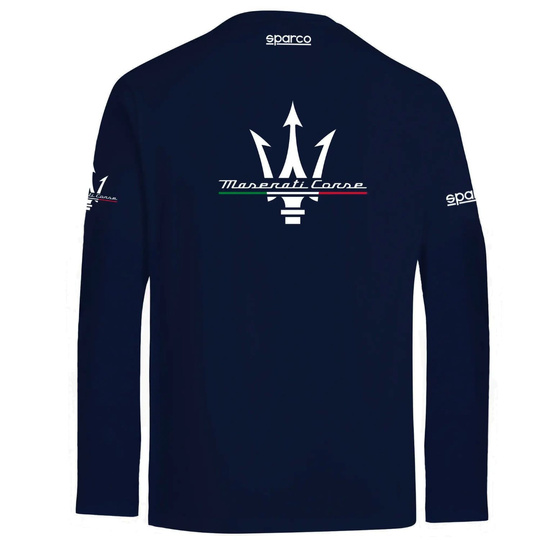 Sparco Maserati Corse Long Sleeve T-Shirt – navy