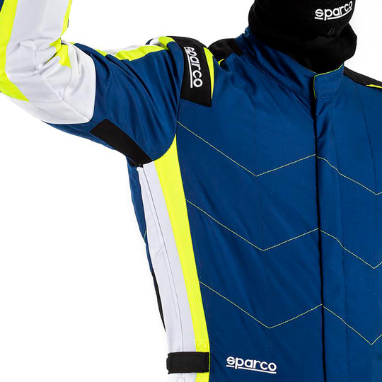 Sparco KERB Karting Suit Blue/Yellow (FIA)