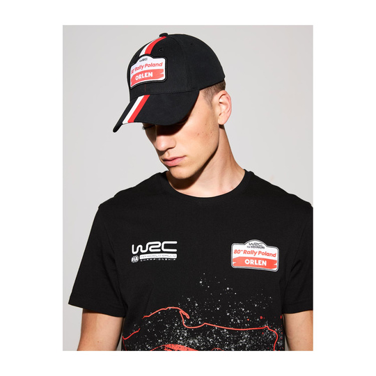 2024 Rally Poland WRC Mens Stripe Baseball Cap black