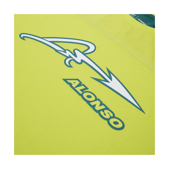 Aston Martin F1 Fernando Alonso Band Kimoa T-shirt Lime