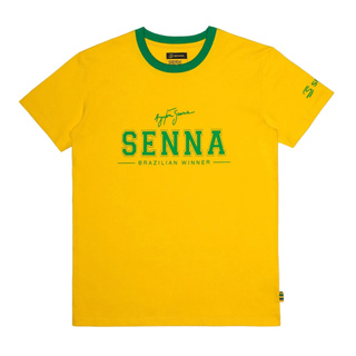2026 Ayrton Senna F1 Mens Brazil T-Shirt yellow