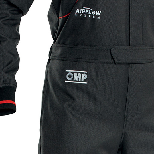 OMP KS-4 Kids Karting Suit Black/Red