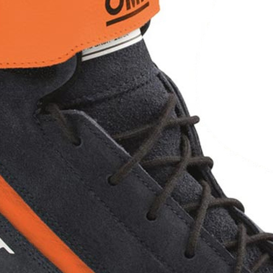 OMP First MY21 Racing Shoes Navy Blue/Orange (FIA)