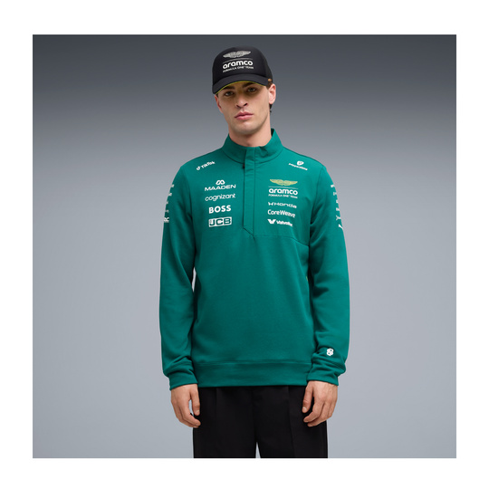 2026 Aston Martin F1 Mens Team Half Zip Sweatshirt
